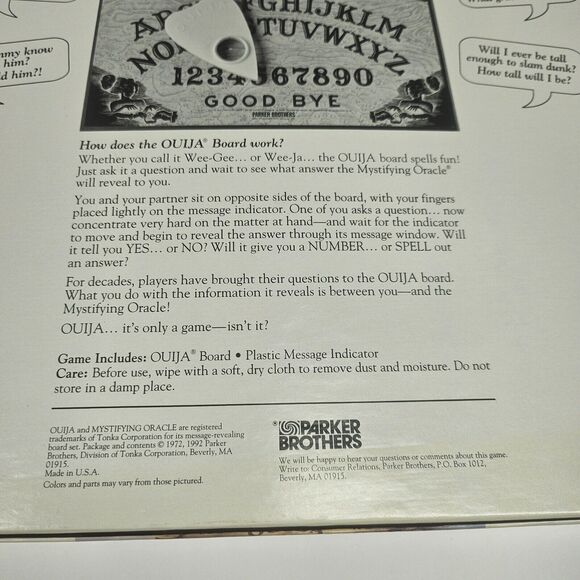 Ouija Board Parker Brothers 1992 Mystifying Oracle Vintage - Picture 5 of 10
